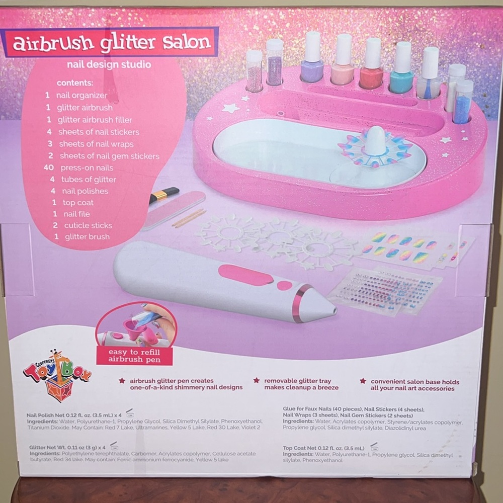 NWT/ NIB Airbrush Glitter Salon Nail Design Studio 65 pieces. - Picture 2 of 3